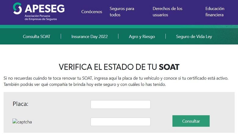 Consulta SOAT Apeseg